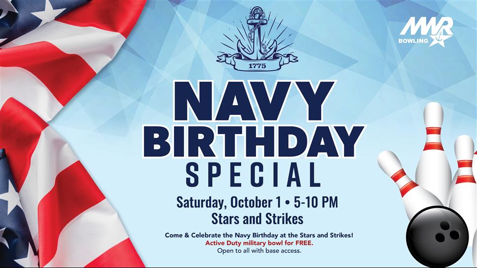 Navy Birthday Bowling Special
